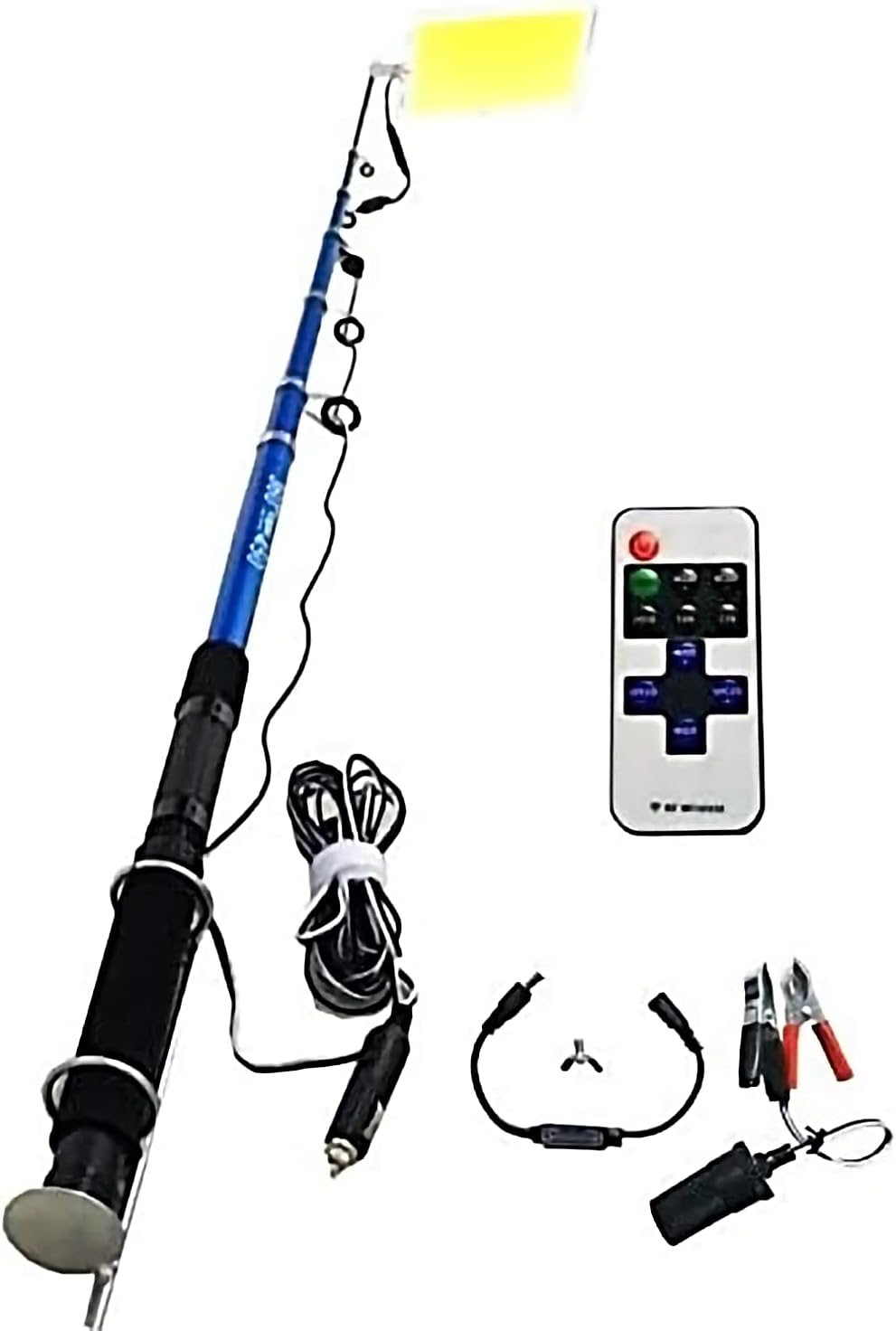 360° Light Multifunction Outdoor LED Fishing Rod Light | 5M Camping Lantern Lamp with IR Remote | 3 Modes | 800W