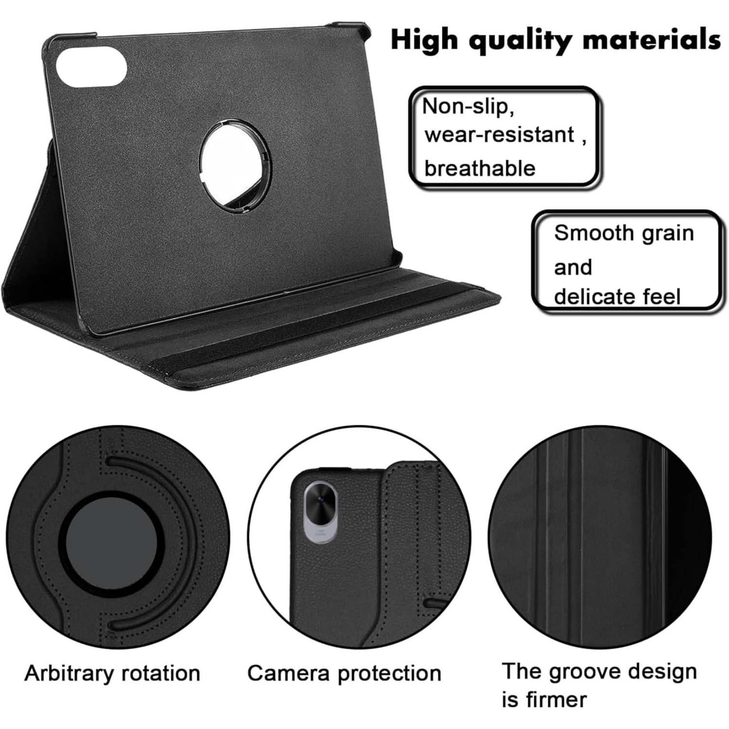 360° Rotating Leather Stand Cover Case Compitable for Huawei MatePad Air 11.5 - with Auto Wake/Sleep (Multi Colour)
