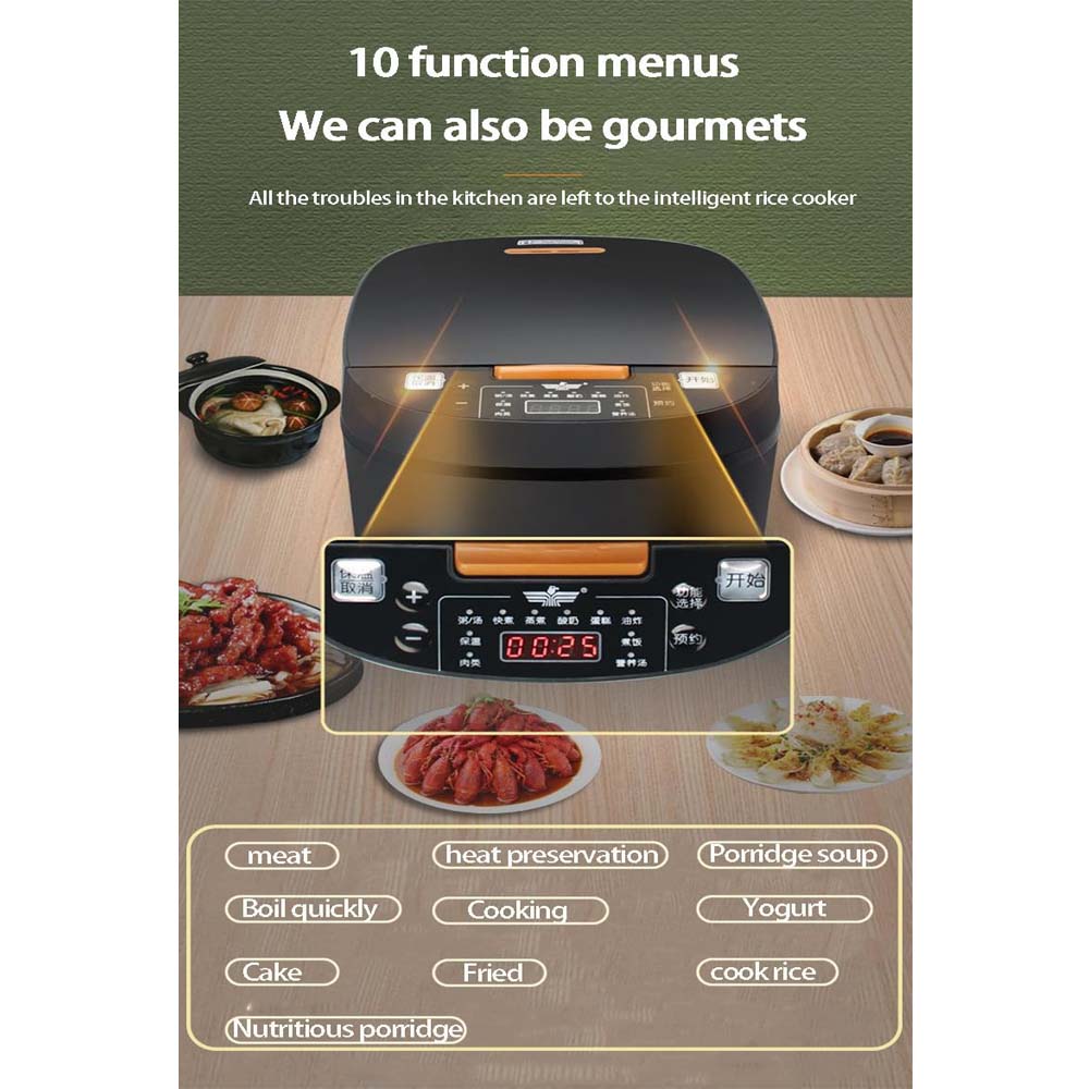 Multifunctional Rice Cooker | Pressure Cooker | Electric Pot 5L 1.8L | Slow Cooker | Steamer | Mini Smart Hot Pot | Portable Kitchen Appliances