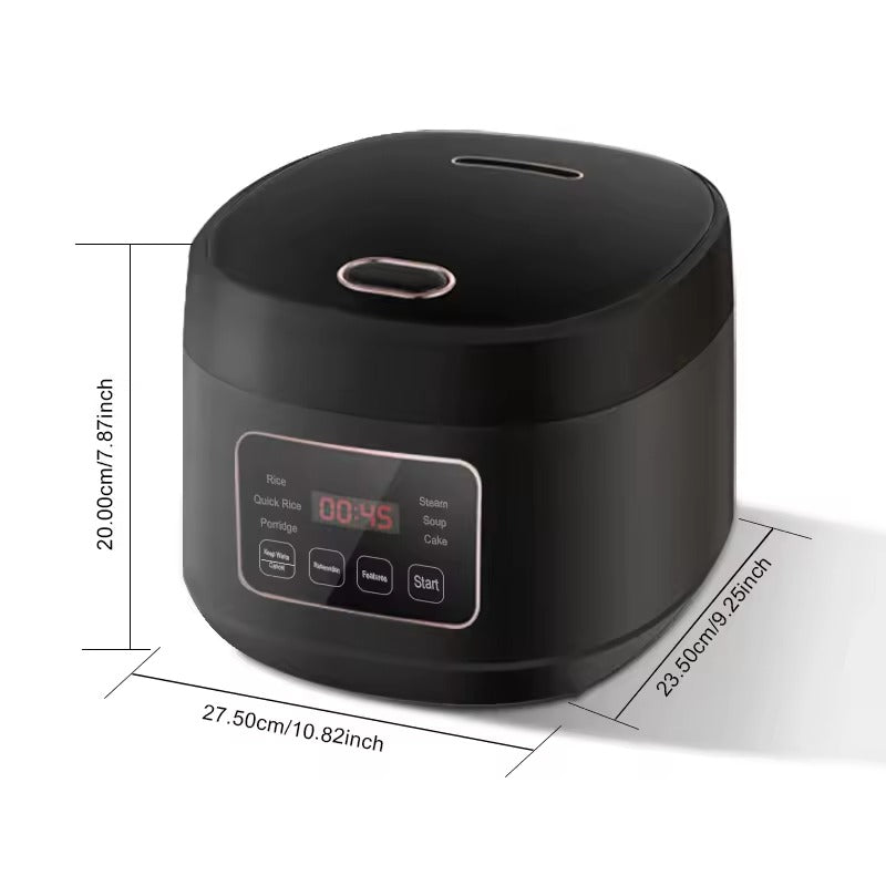 3L Smart Rice Cooker with Steamer - 24H Delay Start, Multi-Functional Cooker for 3-5 People, Includes Measuring Cup & Spoon (Multi Colour)
