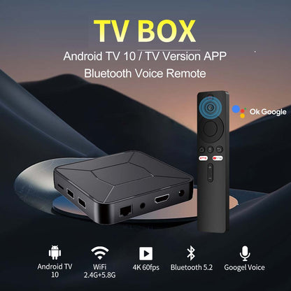 OTT 4K Android TV Box - Google TV Edition | Ultra HD Streaming | Voice Remote | Chromecast Built-in | Dolby Audio