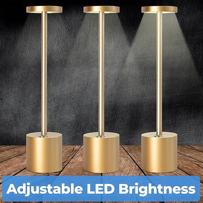 Cordless LED Table Lamp – Full Size Minimalist Design with Rechargeable Battery and 3-Level Dimming for Home, Office, and Nursery