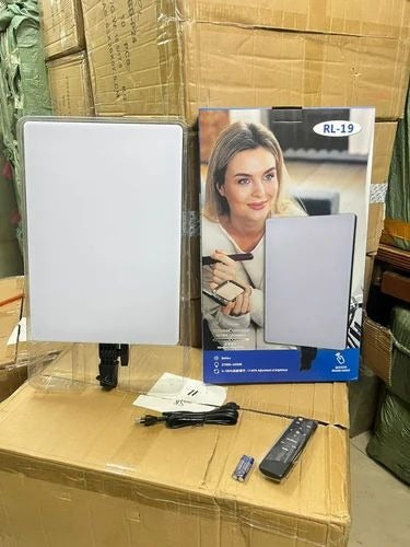 RL-19 Inch LED Panel Soft Light with LED Stand | 100W Ultra Bright Video Light for Photography & Tripod Setup | Adjustable Color & Brightness