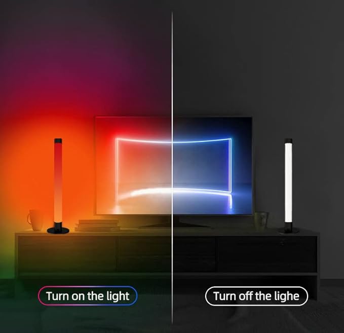 Smart LED Light Bar RGB Lights | Bluetooth App Remote Control | 3-in-1 16 Million Colors | TV Backlight for Room, Movies, PC, Gaming Setup - 2PCS
