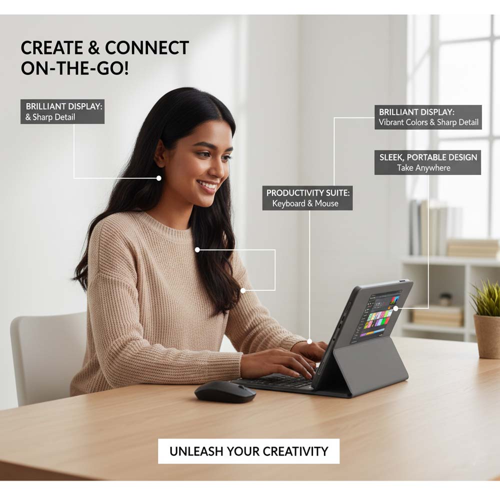 Tab 81 10.1-inch Android Tablet. Octa-core, 8MP+13MP cameras, 5000mAh battery & Android 15. Ideal for work and entertainment.