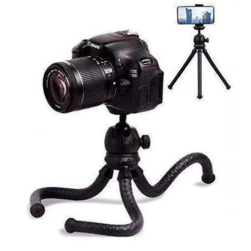 MT-25 Mini Flexible Tripod - Portable Phone & Camera Stand with Bendable Legs for Tabletop, Vlogging & Photography