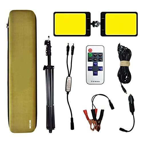 LED Work Light with Telescoping Tripod | 20,000 Lumen Dual-Head Work Light with Stand | Ideal for Outdoor and Indoor Lighting