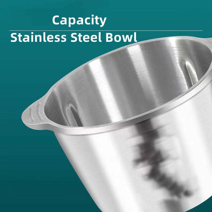 Electric Meat Grinder & Chopper 2-speed mincer with 3L stainless steel capacity. Multi-function food processor & kitchen slicer.