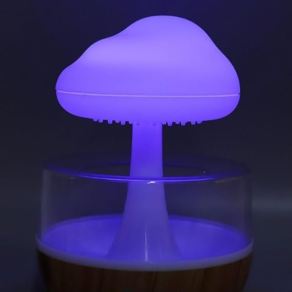 Rain Cloud Humidifier | Portable Mini 450ml Cool Mist Humidifier | USB Personal Desktop Humidifier with 7 LED Lights for Baby Bedroom, Travel, Office & Home