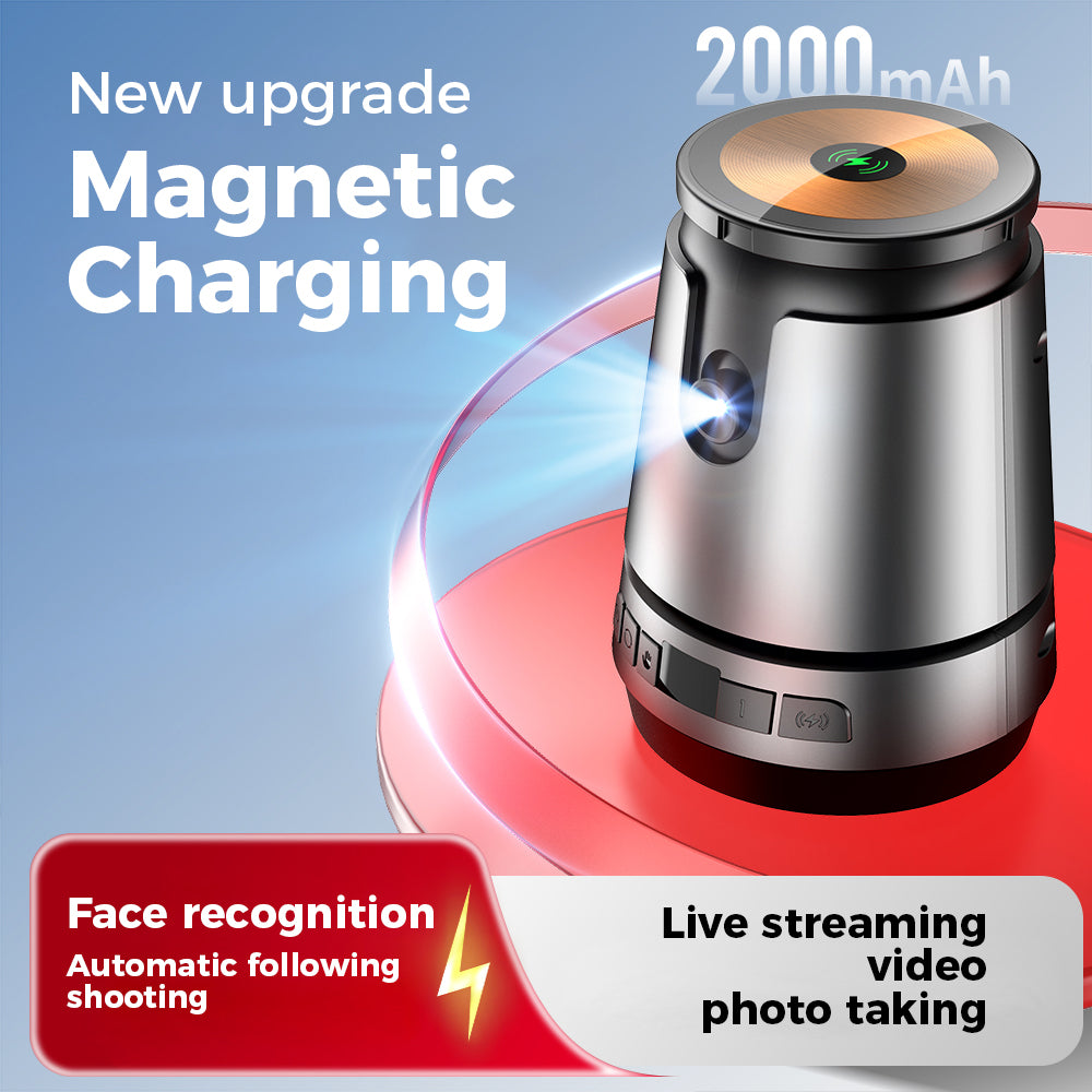 Q05 Smart Magnetic Charging Gimbal - 360° Rotation, AI Face Tracking, Phone Stabilizer with Magnetic Mount & Charging