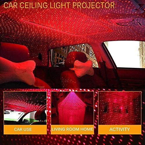 Portable Adjustable Romantic Rotating Head Star Atmosphere Decoration Projector | USB Night Light & Lamp for Car Interior, Home, Bedroom, Party, Camping, Walls, and Ceiling