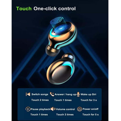 F9-5 Bluetooth Earbuds with 3500mAh Power Bank - 8D HiFi Stereo, Waterproof Wireless Headphones with LED Display Compitable for iPhone/Android/PC