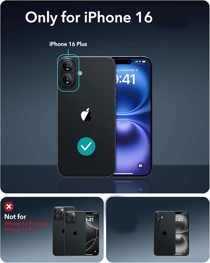 MagSafe Compatible Magnetic Phone Case for iPhone 16 Series – Military-Grade Shock Protection with Camera Control & Free Screen Protector