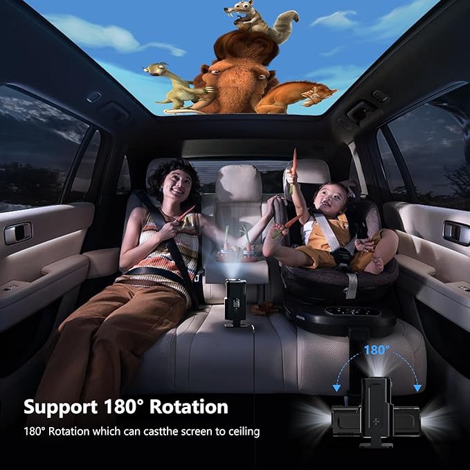 Android 11 Projector | 390 ANSI Lumens | HY320 4K Native 1080p with Dual WiFi6 & BT5.0 | Portable Outdoor Cinema Projector Upgrade to HY300