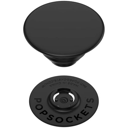 PopGrip with Swappable Top - Black, Phone & Tablet Grip, Stand, and Wireless Charging Compatible Accessory