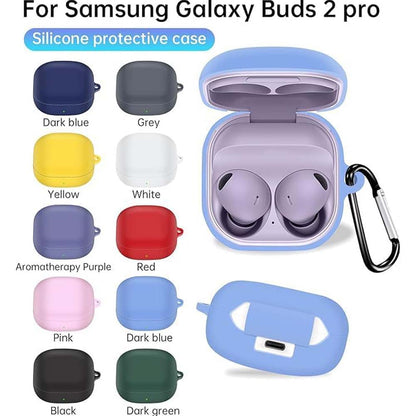 Silicone Case Compitable for Samsung Galaxy Buds 2 Pro/2/Pro/Live - Shockproof Protective Cover with Keychain for Earbuds, Durable & Stylish (Multi)