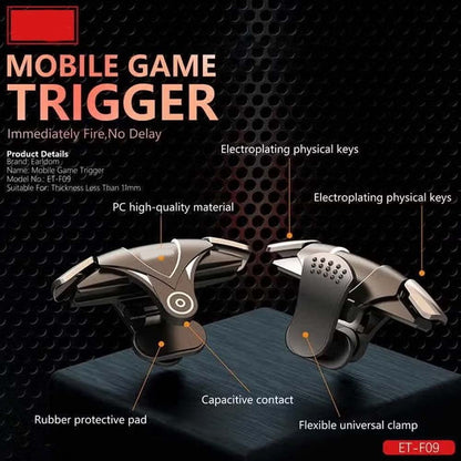 ET-F09 Finger Trigger Game Controller - Plug & Play Mobile Gamepad for iOS/Android, No Bluetooth or Charging Needed