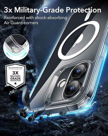 MagSafe Compatible Magnetic Phone Case for iPhone 16 Series – Military-Grade Shock Protection with Camera Control & Free Screen Protector