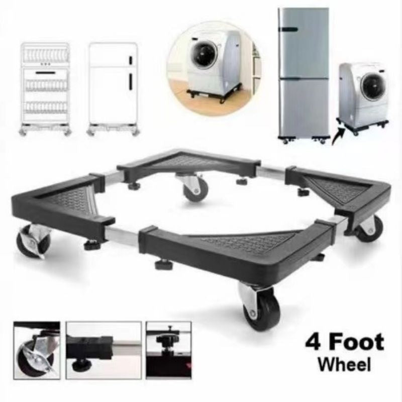 Adjustable Appliance Trolley with Wheels - Universal Stand for Refrigerator, Dishwasher, Air Cooler - Front & Top Load Support