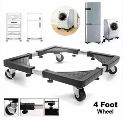 Adjustable Appliance Trolley with Wheels - Universal Stand for Refrigerator, Dishwasher, Air Cooler - Front & Top Load Support