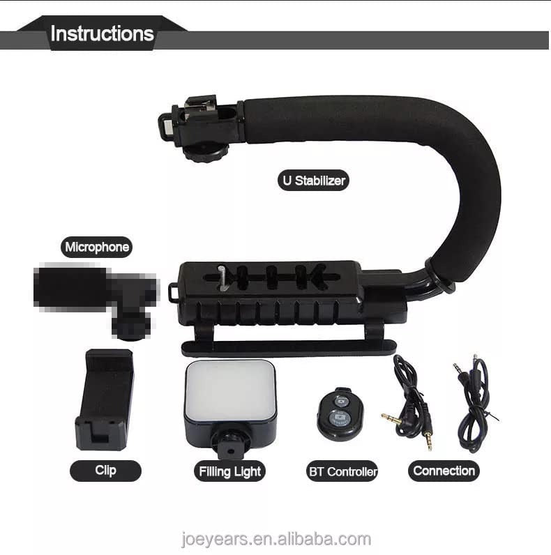 AY-49U U-Shaped Video Making Handheld Stabilizer Kit – Camera Gimbal for Smooth Filmmaking