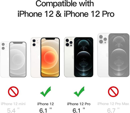 MagSafe Compatible Magnetic Phone Case with Camera Control | Military-Grade Shock Protection for iPhone 12, 12 Mini, 12 Pro, 12 Pro Max – Includes Free Screen Protector