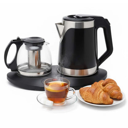 OE-4010 2.0L Electric Kettle & Tray Set. Fast-boiling water kettle with serving tray for elegant home tea service.