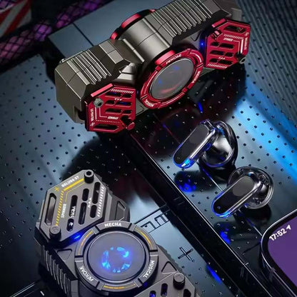 Fidget Spinner Earphones – Colorful Glow in The Dark, High-Speed & Silent, Cool Metal Gear Design, Stress Relief for Kids & Adults