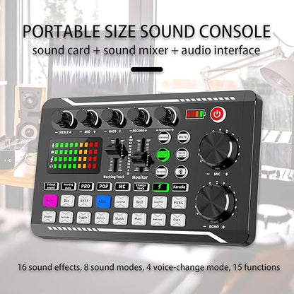 Ultimate Podcasting Ensemble – V9 Mixer, BM800 Microphone & Integrated Sound Card