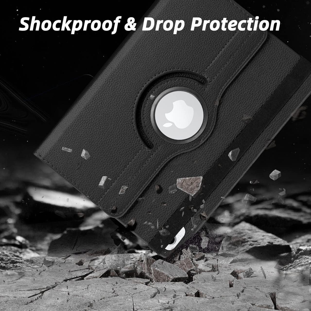 iPad 10th Gen 10.9" Leather Case - 360° Rotating Smart Cover with Auto Sleep/Wake & Multi-Angle Stand (Multi Colour)