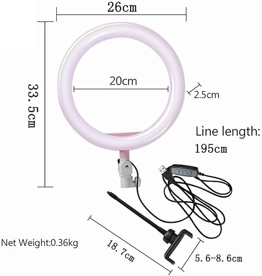 Ring Fill Light for TikTok Videos | Adjustable LED Ring Light with Phone Holder | Perfect for Streaming, Vlogging, and Content Creation