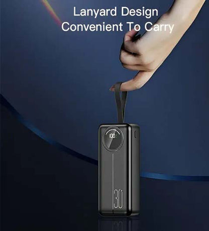 LCD Digital Display Power Bank – 30000mAh Portable Charger with Fast Charging