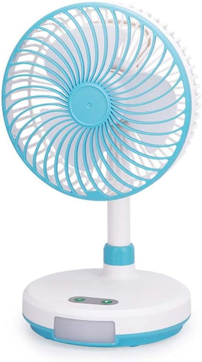 USB Charging Rechargeable Table Fan with Lighting Lamp | Portable & Convenient | Made in China