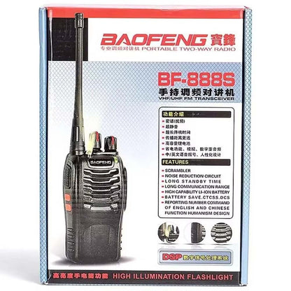 BF-888S UHF 400-470MHz Handheld Walkie-Talkie. 5W long-range ham radio for professional & commercial use. Wireless communication.