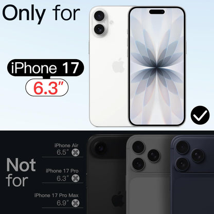 Magnetic Case for iPhone 17 6.3" - MagSafe Compatible, Shockproof Bumper, Anti-Scratch Clear Back (Transparent Design)