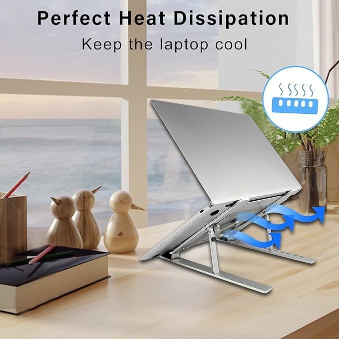 Creative Folding Laptop Stand – Adjustable, Portable Storage Bracket for Enhanced Ergonomics