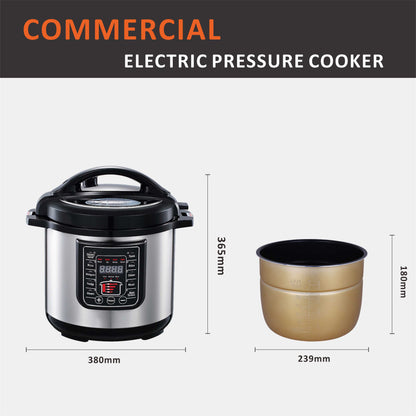 6L Smart Digital Pressure Cooker - Non-Stick, Multi-Function Electric Rice Cooker with Microwave & Stainless Steel Design