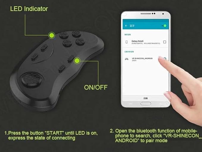 Wireless Gaming Controller – Remote Control Gamepad for VR | Enhanced Precision for a Seamless Gaming Experience | Compatible with Mobile Devices and VR Glasses
