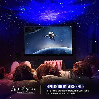 Astronaut Galaxy Star Projector Night Light | Astronaut LED Lamp with Timer & Remote | Starry Nebula Ceiling Projection | Aesthetic Room Decor for Gaming Room & Home Theater