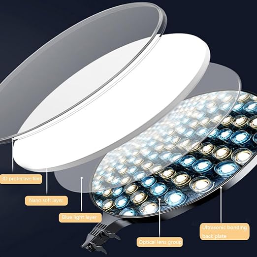 PF-45 Photography Light: 18-inch 60W High Brightness Circular Fill Light for Professional Streaming and Beauty Enhancements