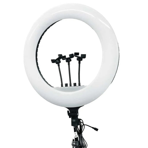 14-Inch Selfie Ring Light with Tripod Stand – Adjustable Photographic Lamp with 3 Mobile Holders