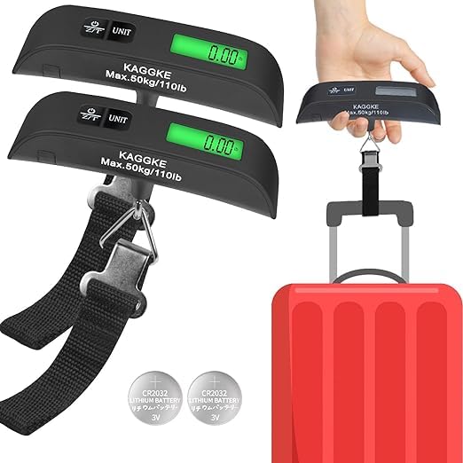Travel Digital Luggage Scale – Portable Suitcase Weighing Scale with Temperature Display (110LB/50KG Capacity)