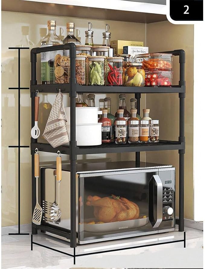 Adjustable 4-Layer Kitchen and Bedroom Storage Rack – Mobile and Versatile Floor Standing Solution