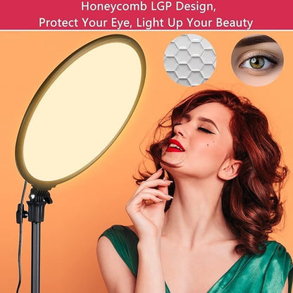 PF-33 LED Round Fill Light – Remote-Controlled Touch Assist Lighting for Photography and Live Streaming