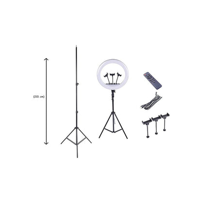 21-Inch Selfie Ring Light with Tripod Stand – Adjustable Photographic Lamp with 3 Mobile Holders