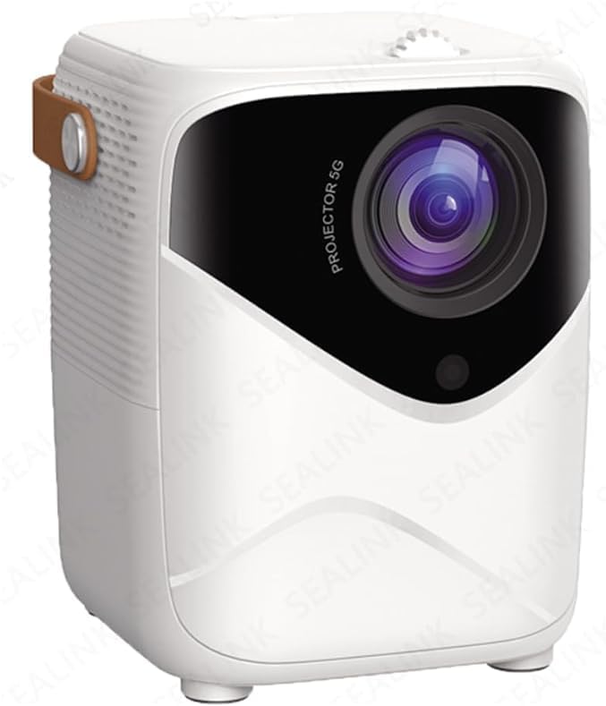 Portable Mini Projector | 1080P with 4K Ultra Clarity, Android 10.0, 5G Wi-Fi, Bluetooth, HDMI | Perfect for Home Cinema, Classroom, Office