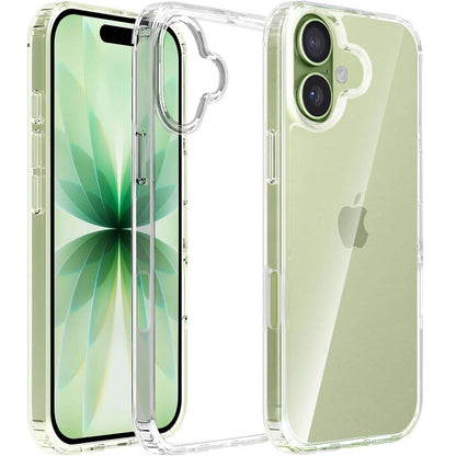 Crystal Clear Case for iPhone 17 6.3" (2025) - Anti-Yellowing Hard Back, Slim Shockproof Bumper, Wireless Charging Compatible
