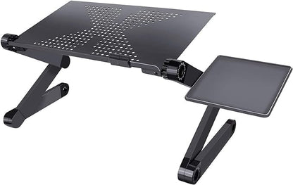 Adjustable Aluminum Laptop Desk | Ergonomic and Portable Folding Table Stand for Bedside or Couch Use | Perfect for Laptops and Tablets