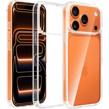 Crystal Clear Case for iPhone 17 Pro 6.3" (2025) - Anti-Yellowing Hard Back, Slim Shockproof Bumper, Wireless Charging Compatible