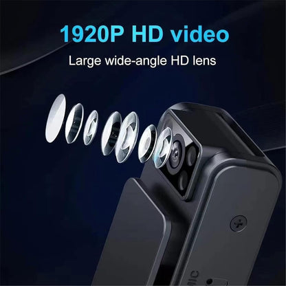 HD 1080p Noise Reduction Body Camera | Portable Body Worn Camera with Night Vision, WiFi, Audio/Video Recording, Back Clip, 180° Adjustable Angle